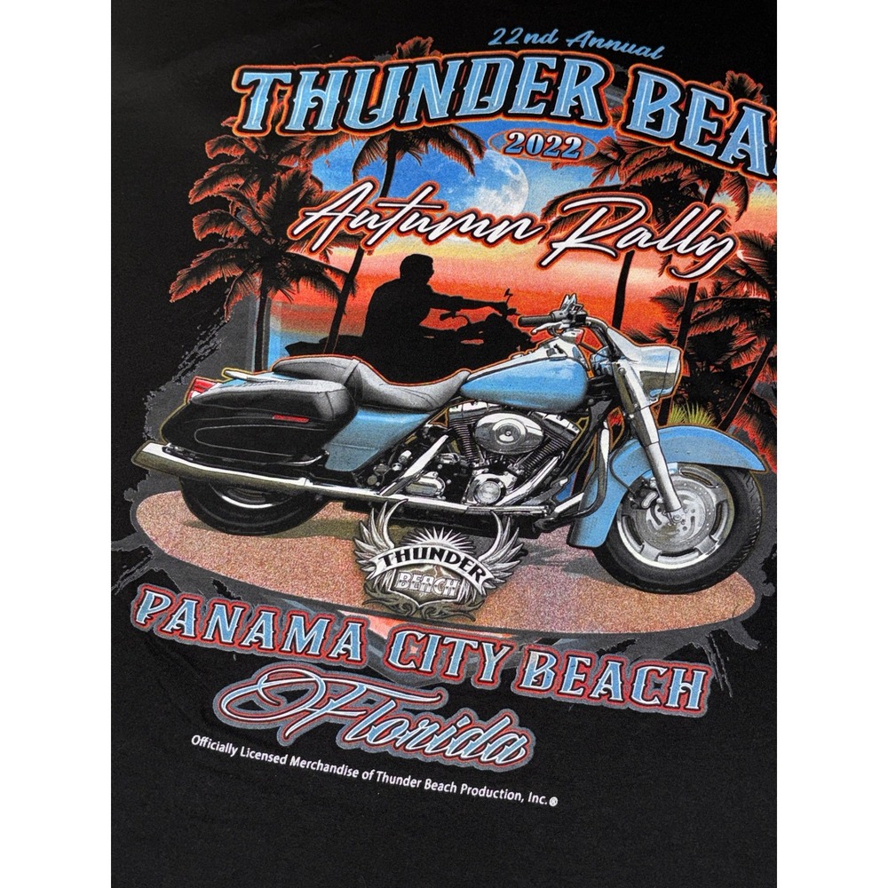 22nd Annual Thunder Beach Autumn Rally 2022 3XL Motorcycle Rally Graphic Tee